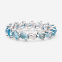 SuperOro Capri 18K White Gold Swiss Blue Topaz Ring Sz. 7 CAPRI/A033blue - THE SOLIST - SuperOro