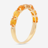 SuperOro Capri 18K Yellow Gold Citrine Band Ring CAPRI/A025 - THE SOLIST - SuperOro