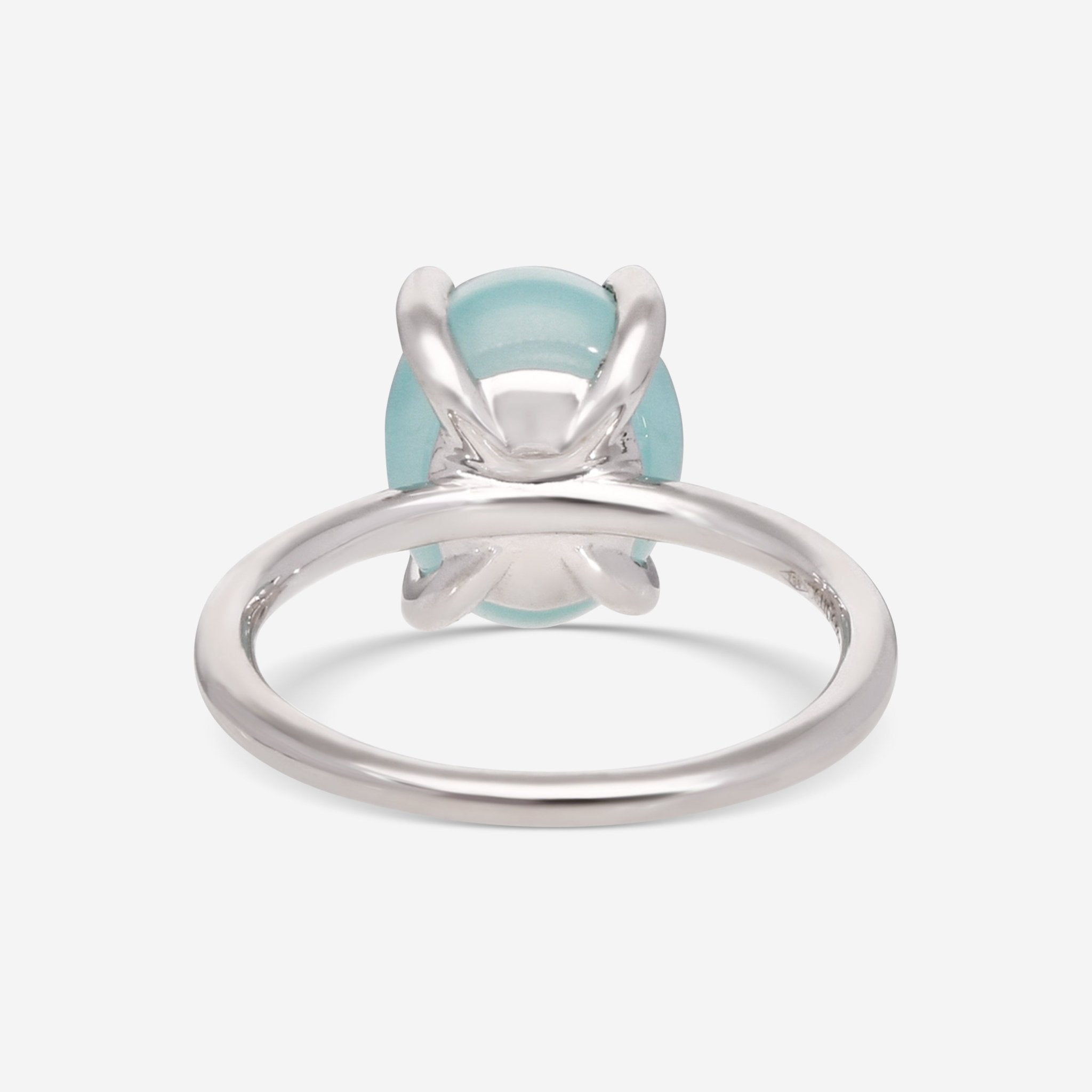 SuperOro Dalia 18K White Gold Diamond & Blue Chalcedony Ring DALIA/A011 - THE SOLIST - SuperOro