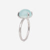 SuperOro Dalia 18K White Gold Diamond & Blue Chalcedony Ring DALIA/A011 - THE SOLIST - SuperOro