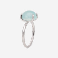 SuperOro Dalia 18K White Gold Diamond & Blue Chalcedony Ring DALIA/A011 - THE SOLIST - SuperOro