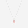 SuperOro Dalia 18K White Gold Diamond & Rose Quartz Pendant DALIA/P016 - THE SOLIST - SuperOro