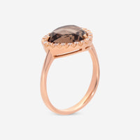 SuperOro Greta 18K Rose Gold Diamond & Smoky Quartz Statement Ring GRETA/A001 - THE SOLIST - SuperOro