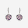 SuperOro Greta 18K White Gold Diamond & Dark Amethyst Drop Earrings GRETA/O001 - THE SOLIST - SuperOro