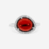 SuperOro Greta 18K White Gold Diamond & Garnet Statement Ring GRETA/A001 - THE SOLIST - SuperOro