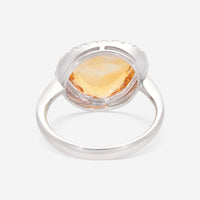 SuperOro Greta 18K White Gold Diamond & Semiprecious Stone Ring Sz. 7 GRETA/A002 - THE SOLIST - SuperOro