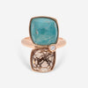 SuperOro Ice 18K Rose Gold Diamond & Multistone Cocktail Ring ICE/A025_blue - THE SOLIST - SuperOro