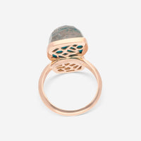 SuperOro Ice 18K Rose Gold Diamond & Multistone Cocktail Ring ICE/A025_blue - THE SOLIST - SuperOro