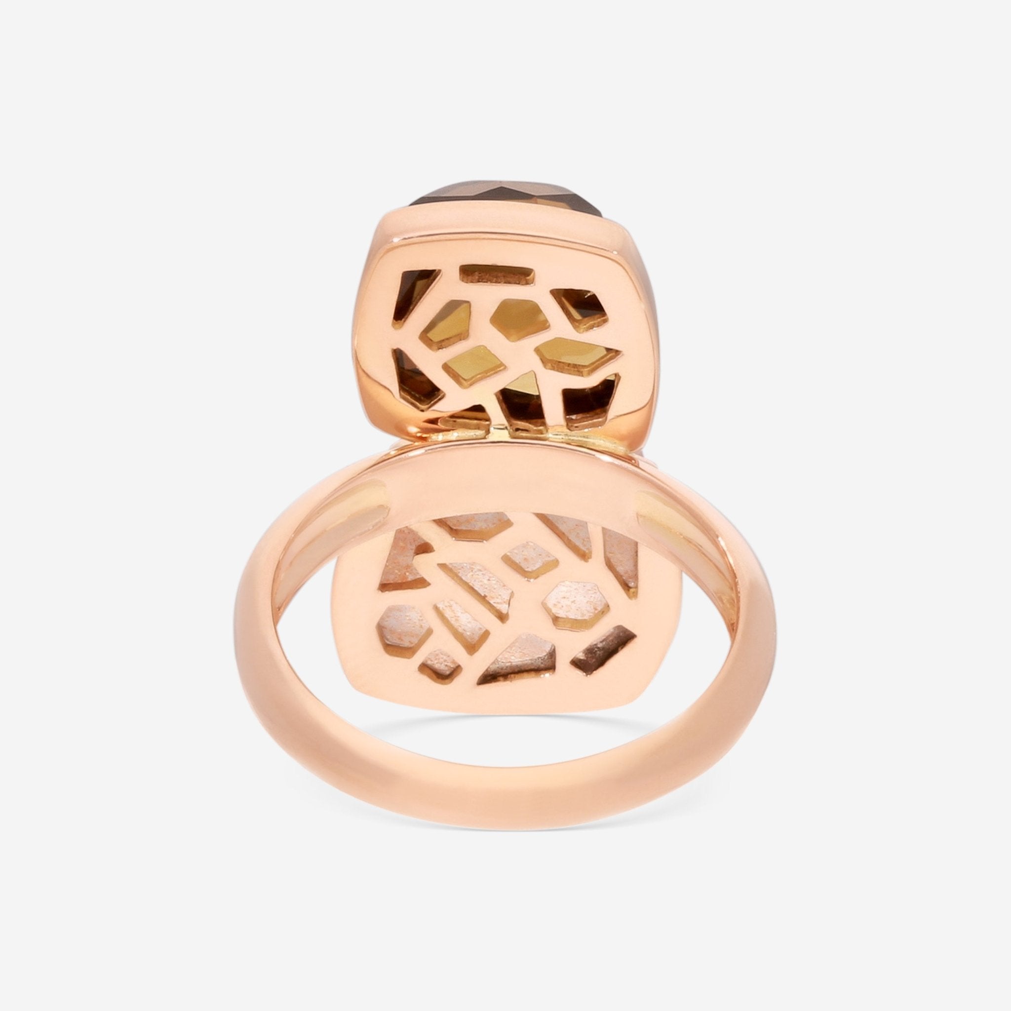 SuperOro Ice 18K Rose Gold Diamond & Multistone Cocktail Ring ICE/A025_cognac - THE SOLIST - SuperOro