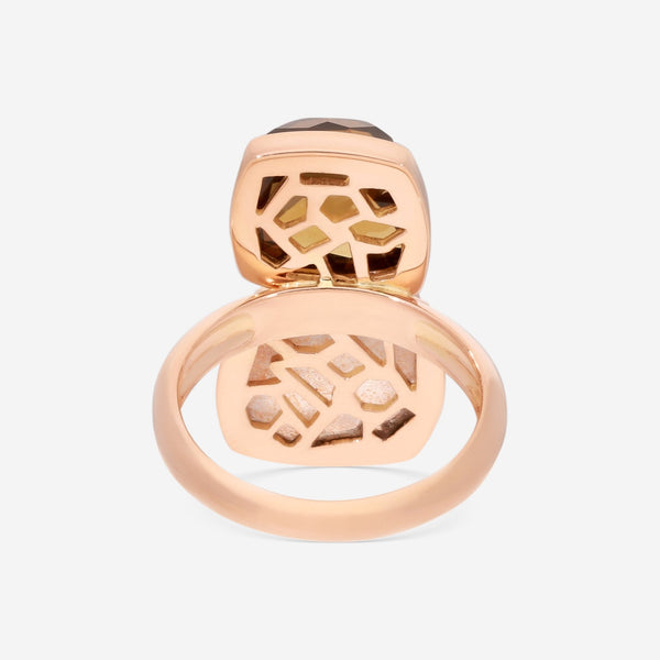 SuperOro Ice 18K Rose Gold Diamond & Multistone Cocktail Ring ICE/A025_cognac - THE SOLIST - SuperOro