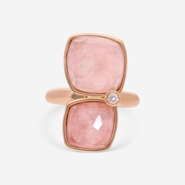 SuperOro Ice 18K Rose Gold Diamond & Multistone Cocktail Ring ICE/A025_orange - THE SOLIST - SuperOro