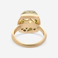 SuperOro Ice 18K Yellow Gold Lemon Quartz Statement Ring ICE/A005 - THE SOLIST - SuperOro