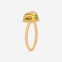 SuperOro Ice 18K Yellow Gold Lemon Quartz Statement Ring ICE/A056 - THE SOLIST - SuperOro