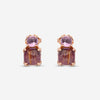 SuperOro Iceberg 18K Rose Gold Amethyst & Charoite - Gold Rutile Earrings ICEBERG/O001 - THE SOLIST - SuperOro