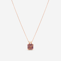 SuperOro Iceberg 18K Rose Gold Charoite - Gold Rutile Pendant Necklace ICEBERG/P002 - THE SOLIST - SuperOro