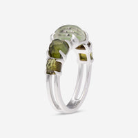 SuperOro Iceberg 18K White Gold Jade, Prasiolite & Green Tourmaline Ring ICEBERG/A001 - THE SOLIST - SuperOro