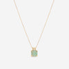 SuperOro Iceberg 18K Yellow Gold Amazonite - Gold Rutile Pendant Necklace ICEBERG/P002 - THE SOLIST - SuperOro