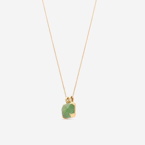 SuperOro Iceberg 18K Yellow Gold Jade & Prasiolite Pendant Necklace ICEBERG/P002 - THE SOLIST - SuperOro