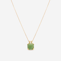 SuperOro Iceberg 18K Yellow Gold Jade & Prasiolite Pendant Necklace ICEBERG/P002 - THE SOLIST - SuperOro