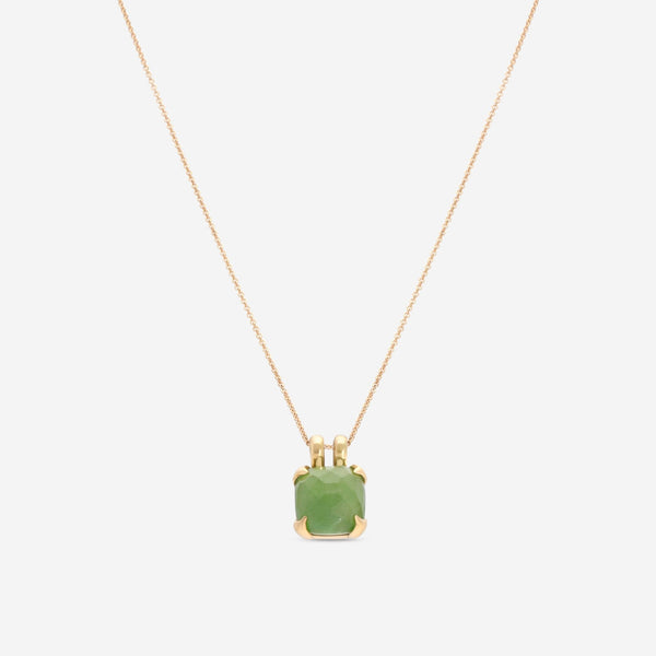 SuperOro Iceberg 18K Yellow Gold Jade & Prasiolite Pendant Necklace ICEBERG/P002 - THE SOLIST - SuperOro