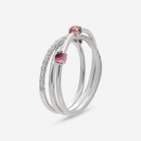 SuperOro Ischia 18K White Gold Diamond & Multistone Wrap Ring ISCHIA/A008b - THE SOLIST - SuperOro