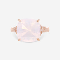 SuperOro Louvre 18K Rose Gold Diamond & Girasol Quartz Statement Ring LOUVRE/A002 - THE SOLIST - SuperOro