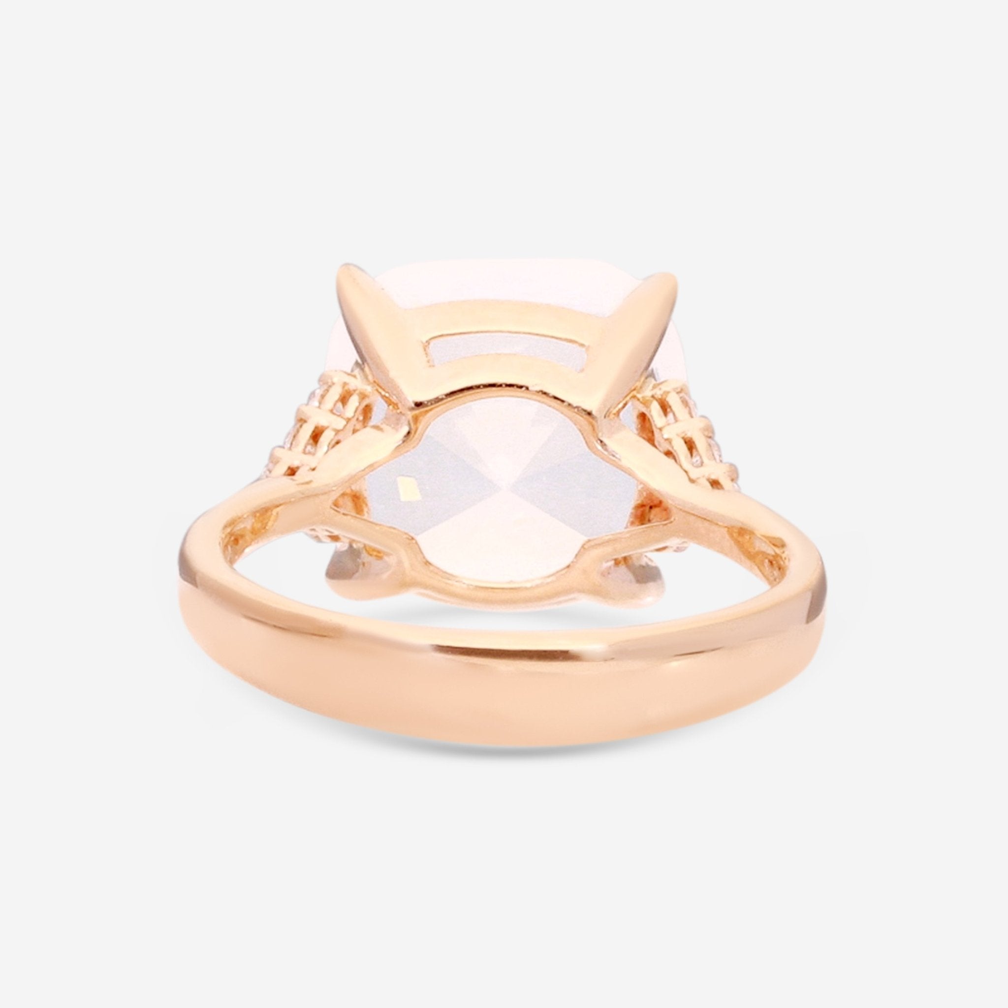 SuperOro Louvre 18K Rose Gold Diamond & Girasol Quartz Statement Ring LOUVRE/A002 - THE SOLIST - SuperOro