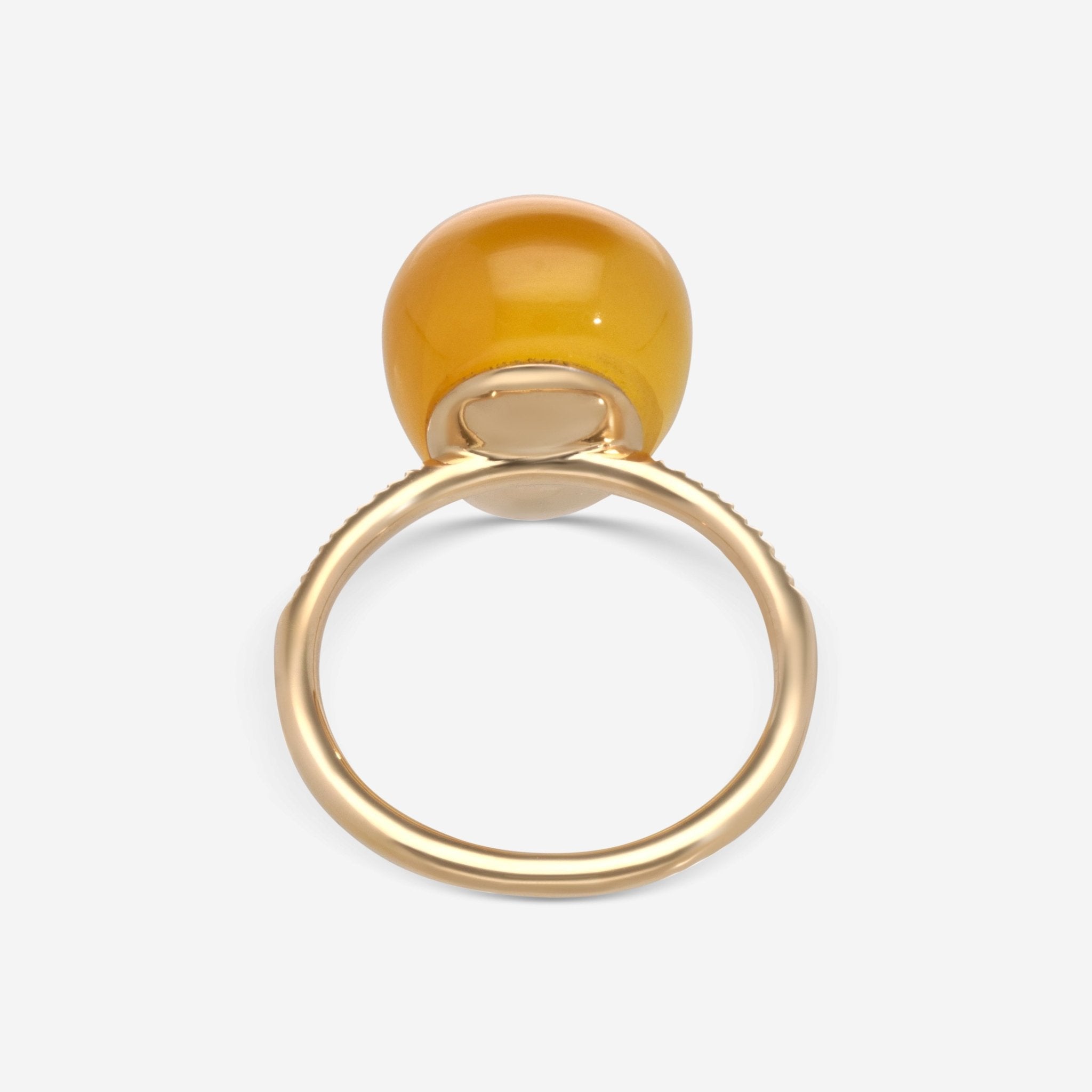 SuperOro Meteo 18K Rose Gold Diamond & Mango Chalcedony Statement Ring METEO/A696 - THE SOLIST - SuperOro