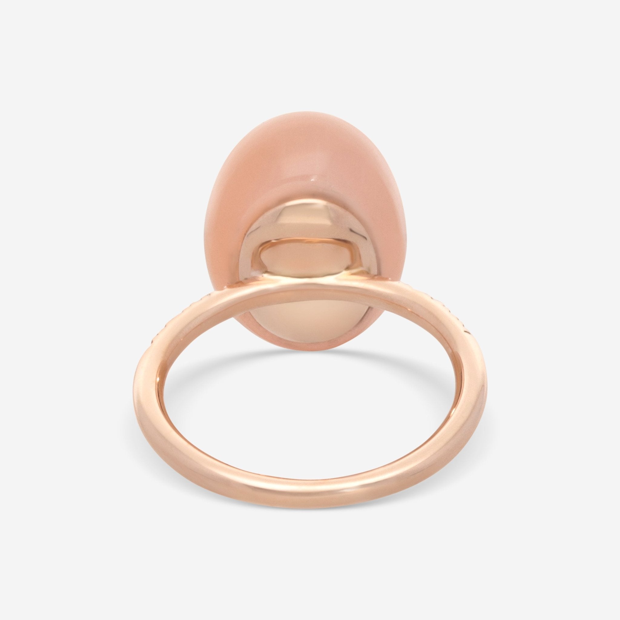 SuperOro Meteo 18K Rose Gold Diamond & Orange Moonstone Statement Ring METEO/A696 - THE SOLIST - SuperOro