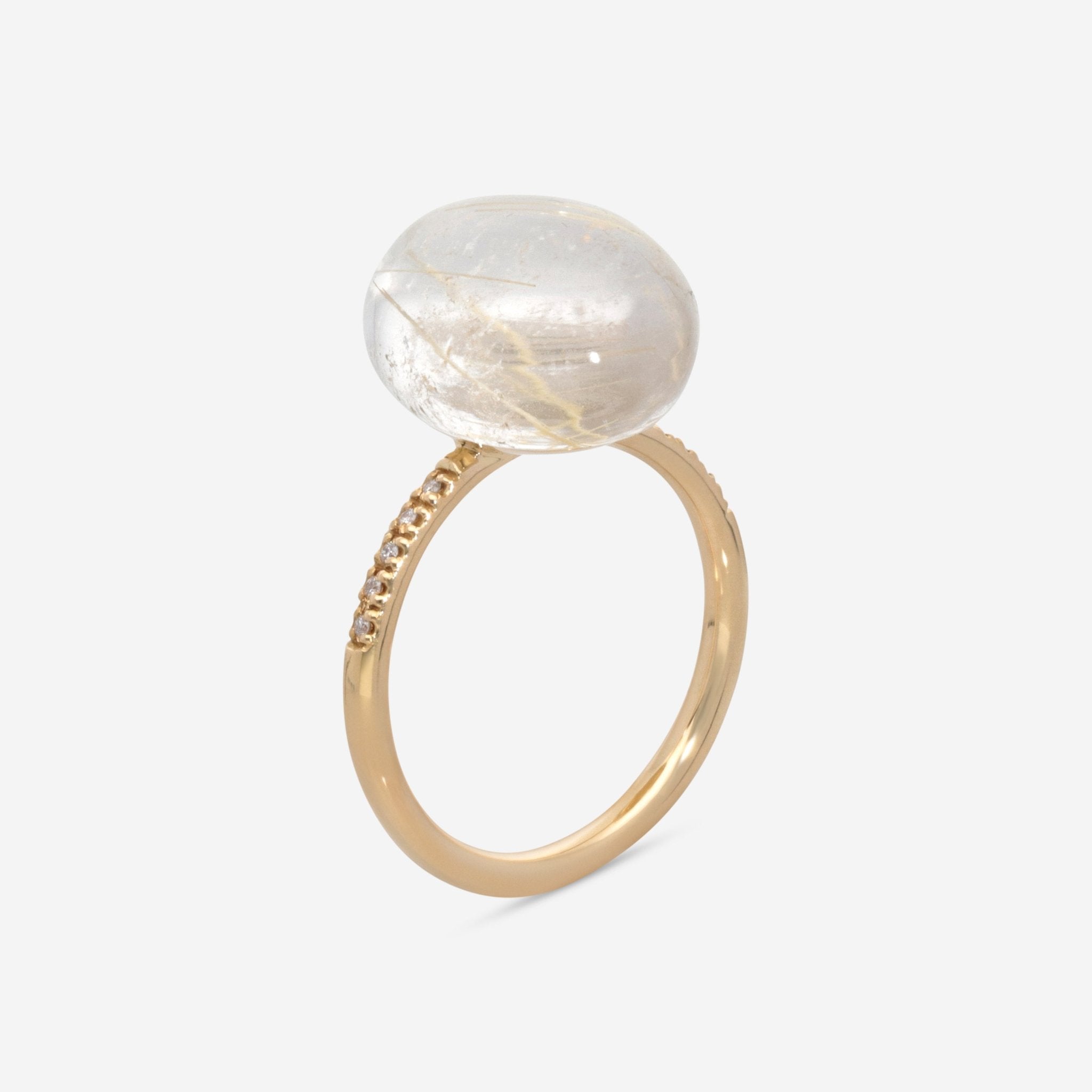 SuperOro Meteo 18K Rose Gold Diamond & Smoky Chalcedony Statement Ring METEO/A696 - THE SOLIST - SuperOro