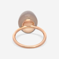 SuperOro Meteo 18K Rose Gold Diamond & White Chalcedony Statement Ring METEO/A696 - THE SOLIST - SuperOro