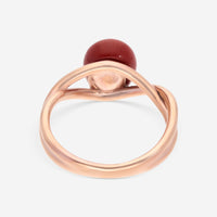 SuperOro Meteo 18K Rose Gold Red Jasper Statement Ring METEO/A768 - THE SOLIST - SuperOro