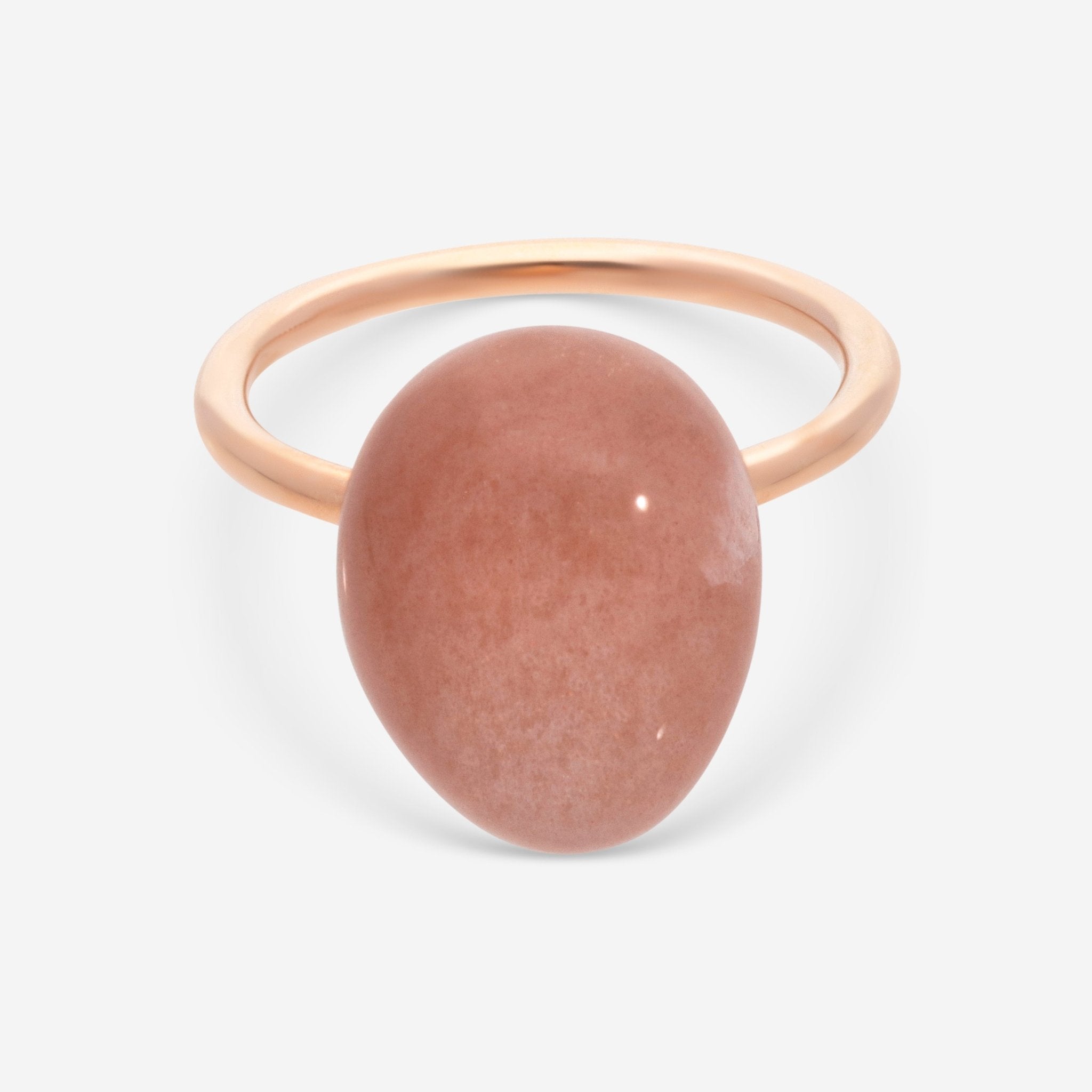 SuperOro Meteo 18K Rose Gold Sunstone Statement Ring METEO/A709 - THE SOLIST - SuperOro