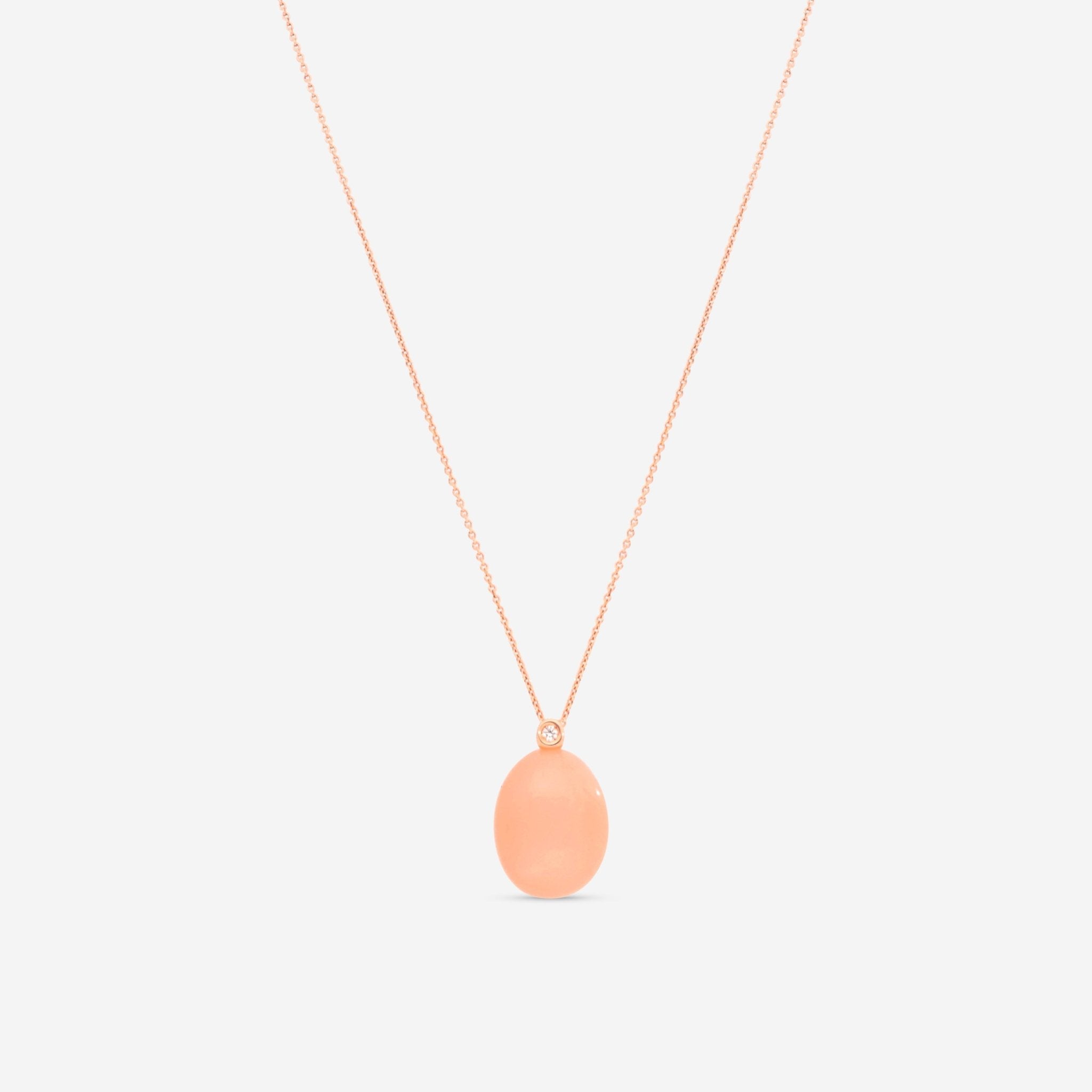 SuperOro Meteo 18K Rose Gold Yellow Aventurine Pendant Necklace METEO/P735 - THE SOLIST - SuperOro