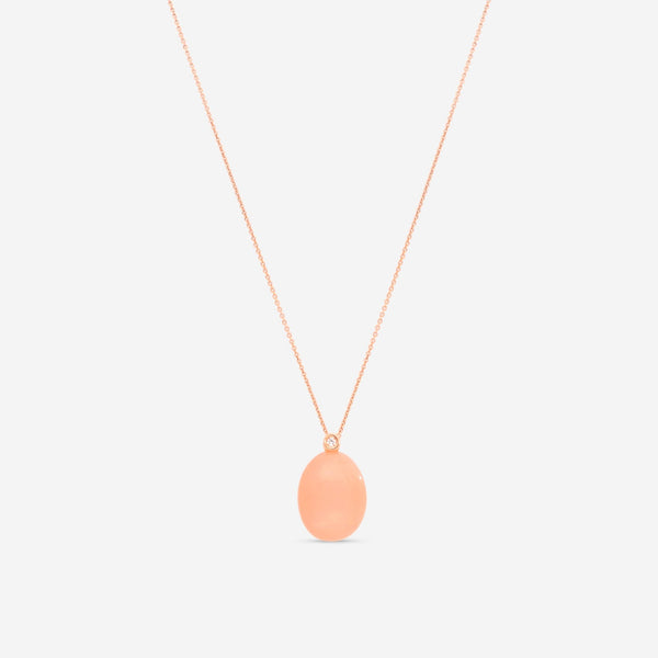 SuperOro Meteo 18K Rose Gold Yellow Aventurine Pendant Necklace METEO/P735 - THE SOLIST - SuperOro