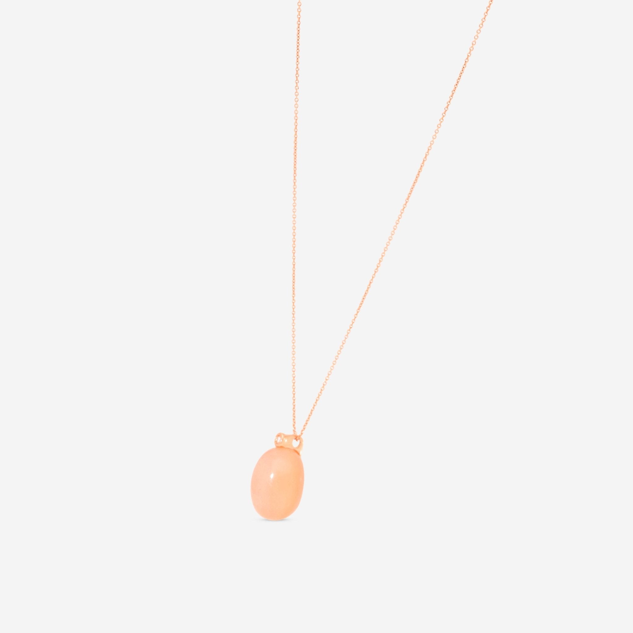 SuperOro Meteo 18K Rose Gold Yellow Aventurine Pendant Necklace METEO/P735 - THE SOLIST - SuperOro