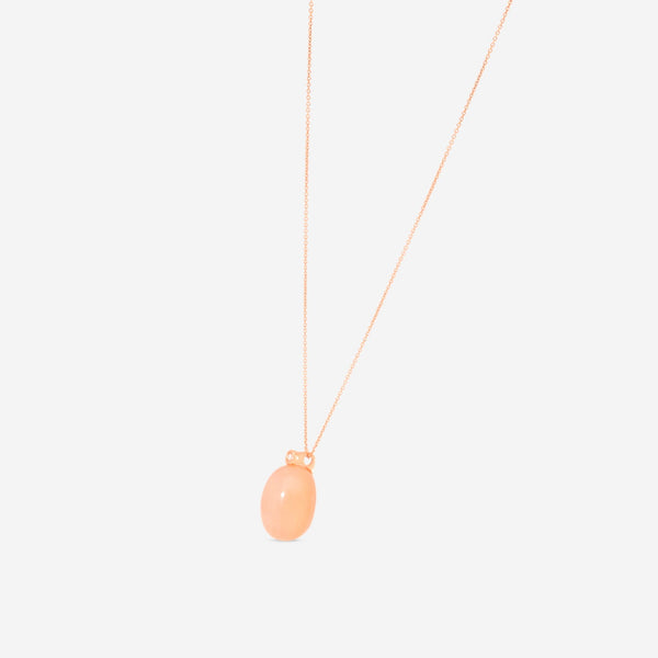 SuperOro Meteo 18K Rose Gold Yellow Aventurine Pendant Necklace METEO/P735 - THE SOLIST - SuperOro