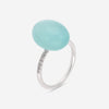 SuperOro Meteo 18K White Gold Diamond & Green Chalcedony Statement Ring METEO/A696 - THE SOLIST - SuperOro