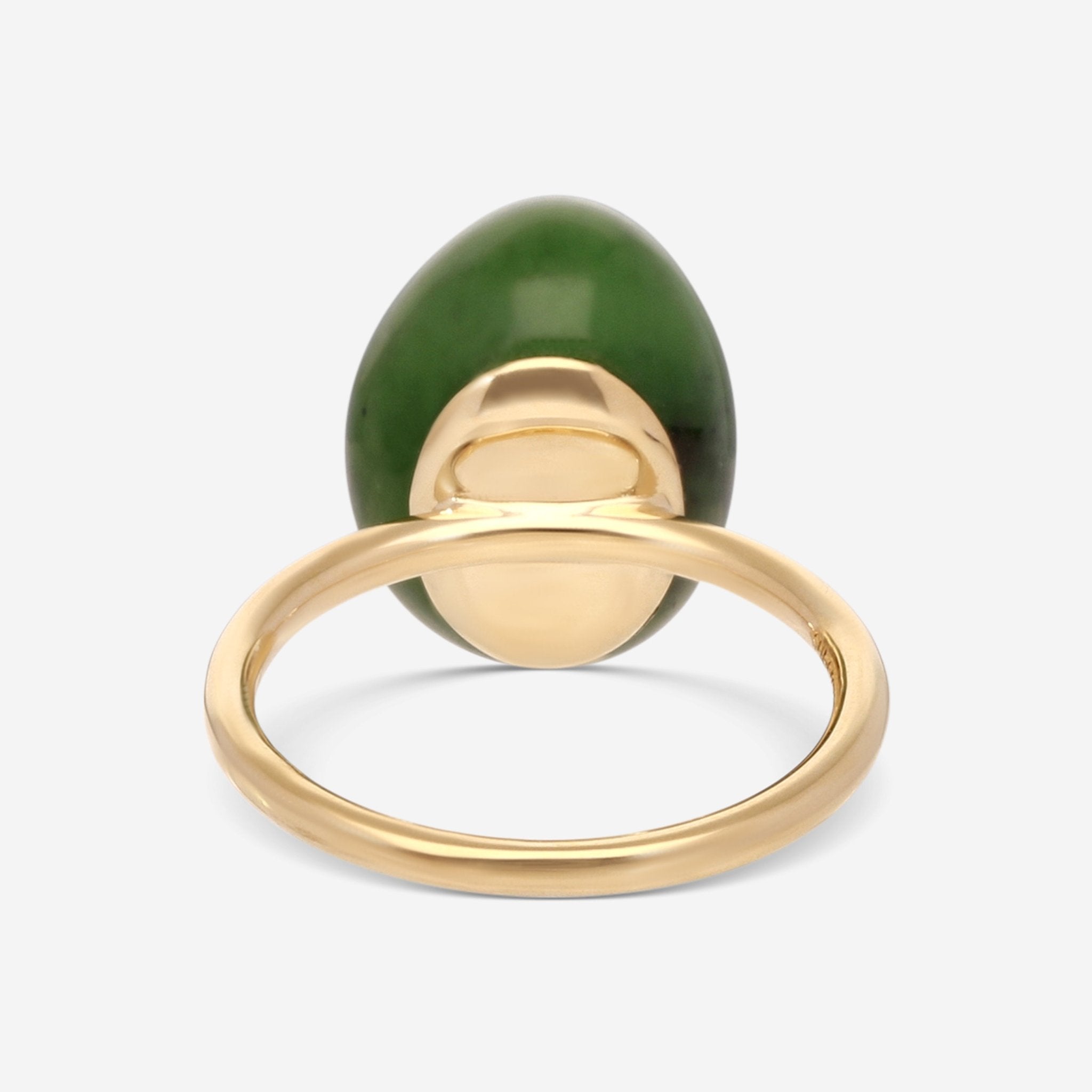 SuperOro Meteo 18K Yellow Gold Jade Ring Sz. 6.75 METEO/A709 - THE SOLIST - SuperOro