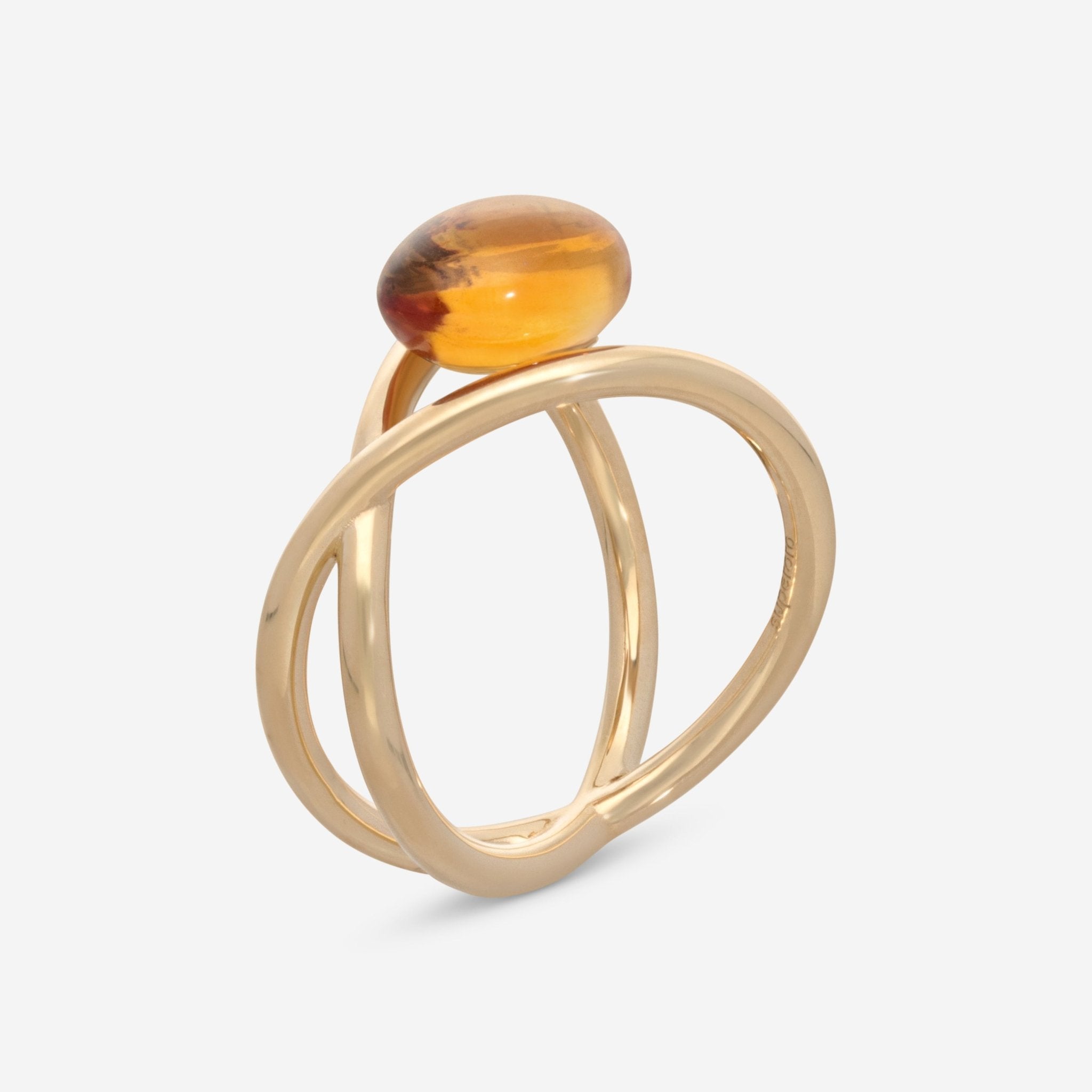 SuperOro Meteo 18K Yellow Gold Madera Citrine Wrap Ring METEO/A740 - THE SOLIST - SuperOro