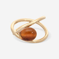 SuperOro Meteo 18K Yellow Gold Madera Citrine Wrap Ring METEO/A740 - THE SOLIST - SuperOro