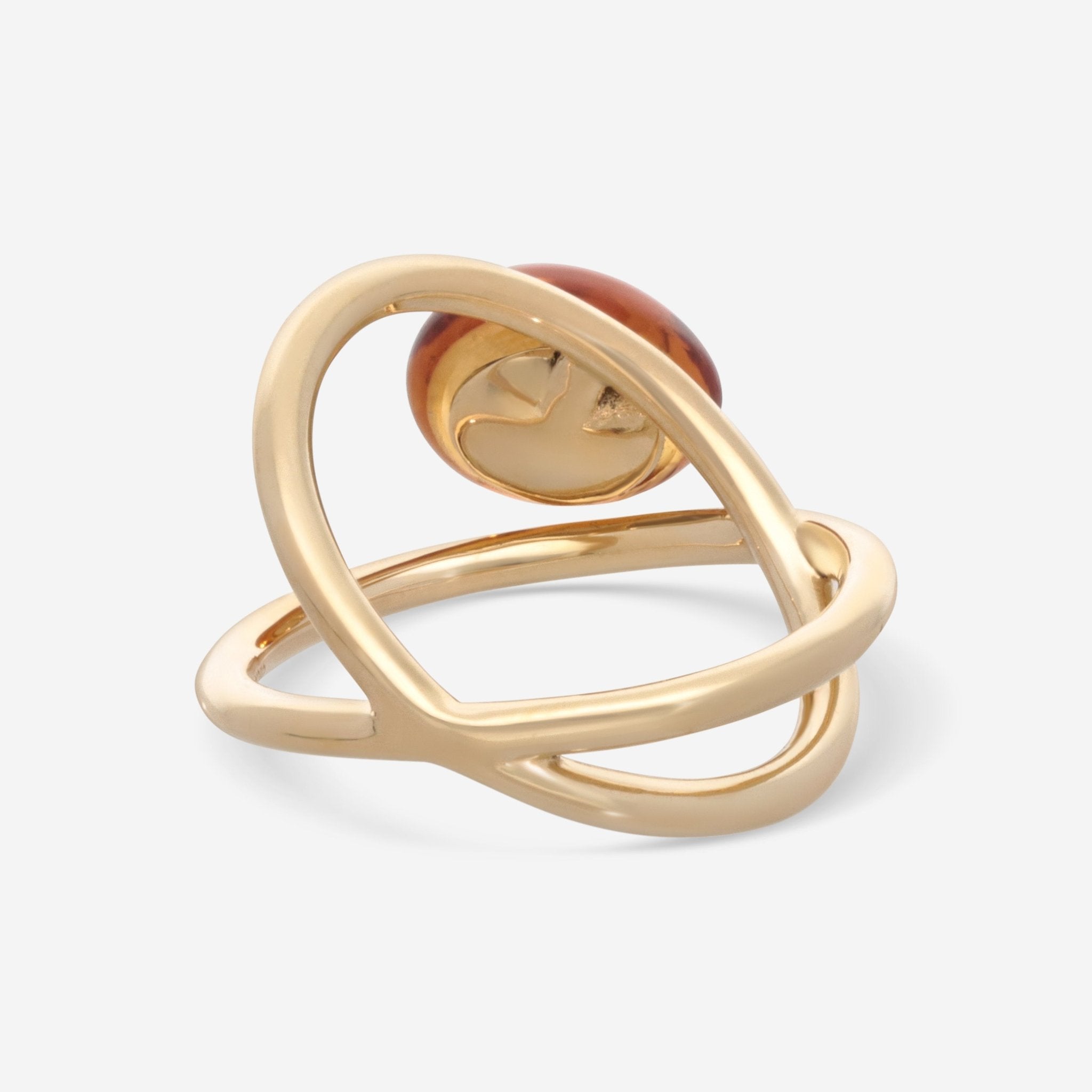 SuperOro Meteo 18K Yellow Gold Madera Citrine Wrap Ring METEO/A740 - THE SOLIST - SuperOro