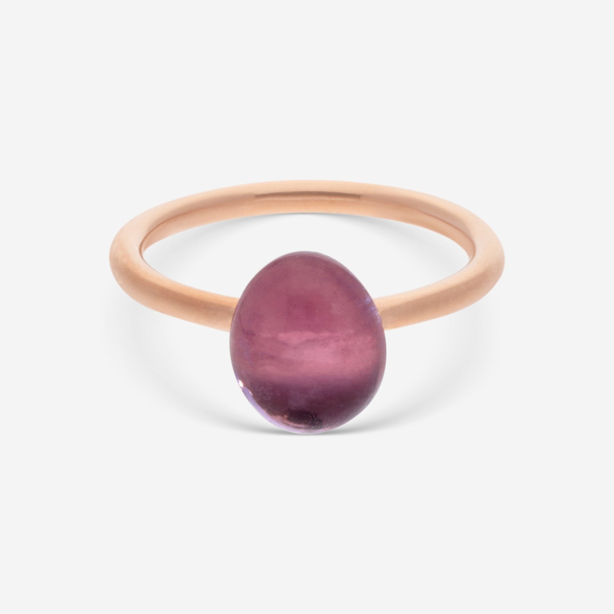 SuperOro Meteore 18K Rose Gold Amethyst Statement Ring METEORE/A624 - THE SOLIST - SuperOro