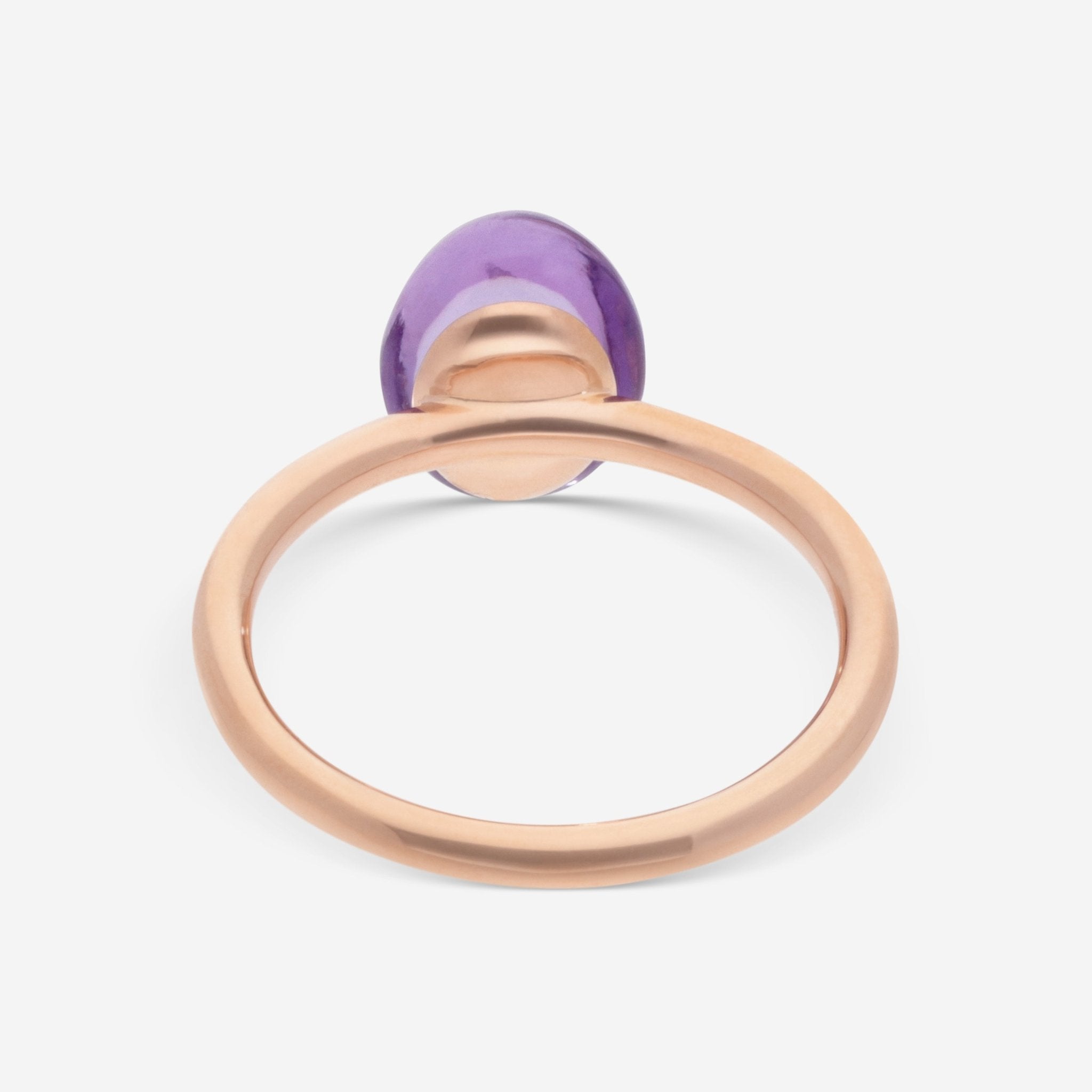 SuperOro Meteore 18K Rose Gold Amethyst Statement Ring METEORE/A624 - THE SOLIST - SuperOro