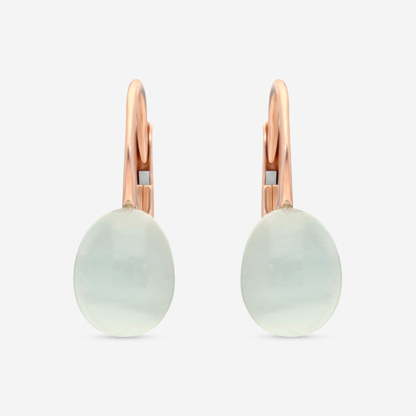 SuperOro Meteore 18K Rose Gold Blue Chalcedony Lever Back Earrings METEORE/O649 - THE SOLIST - SuperOro