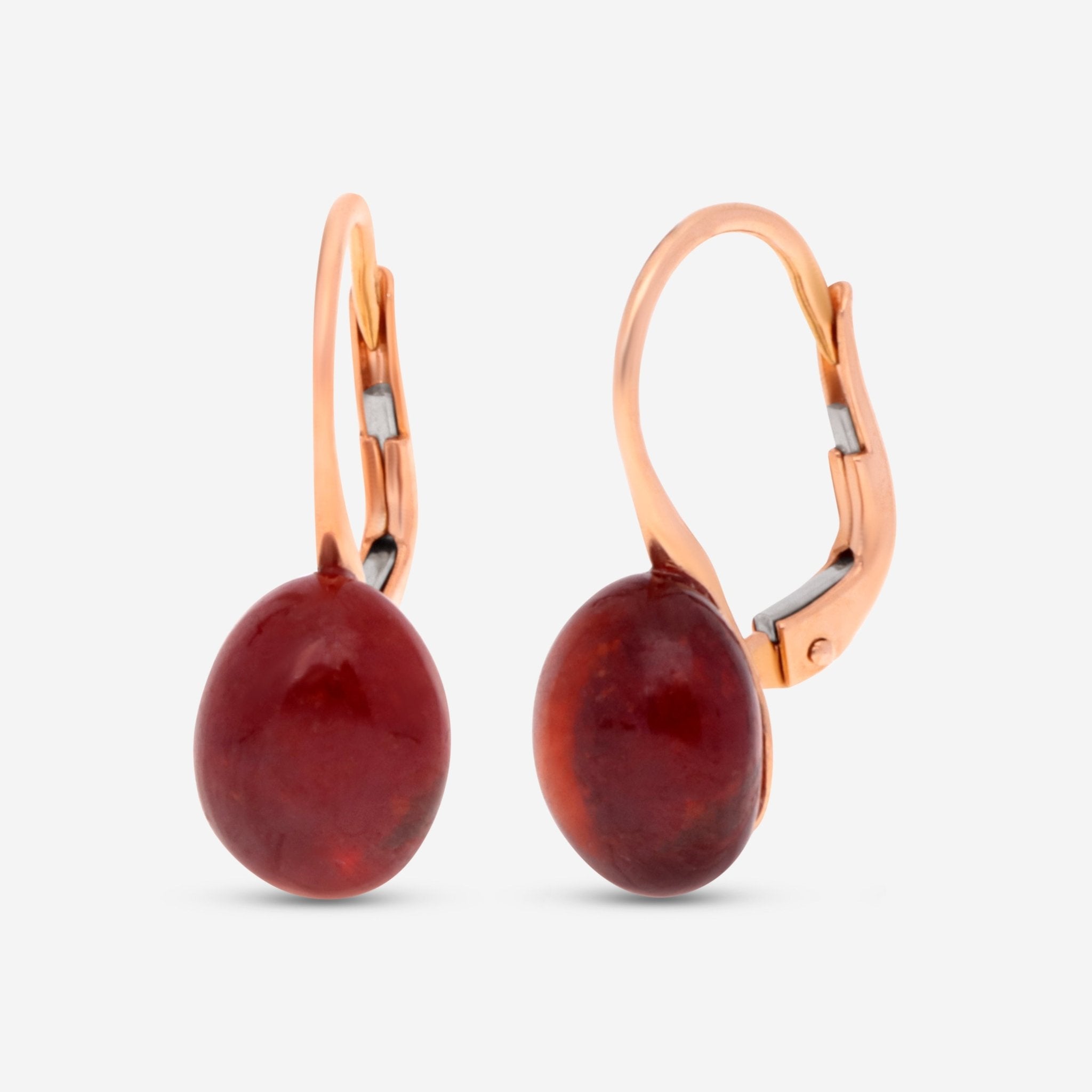 SuperOro Meteore 18K Rose Gold Hessonite Lever Back Earrings METEORE/O649 - THE SOLIST - SuperOro