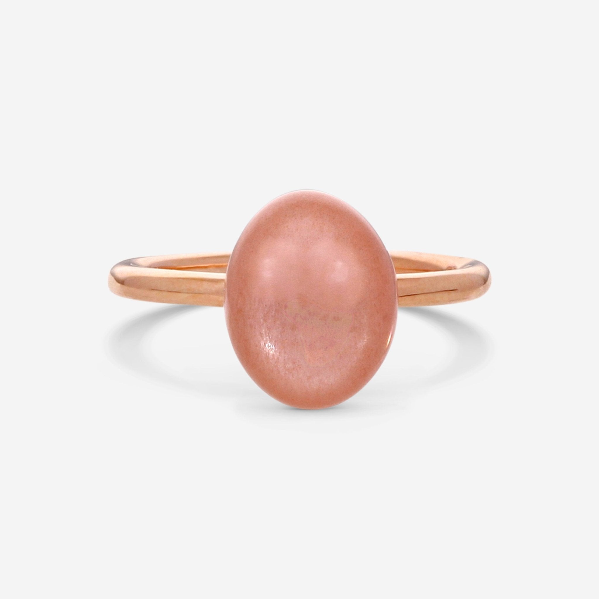 SuperOro Meteore 18K Rose Gold Sunstone Ring Sz. 7 METEORE/A630 - THE SOLIST - SuperOro