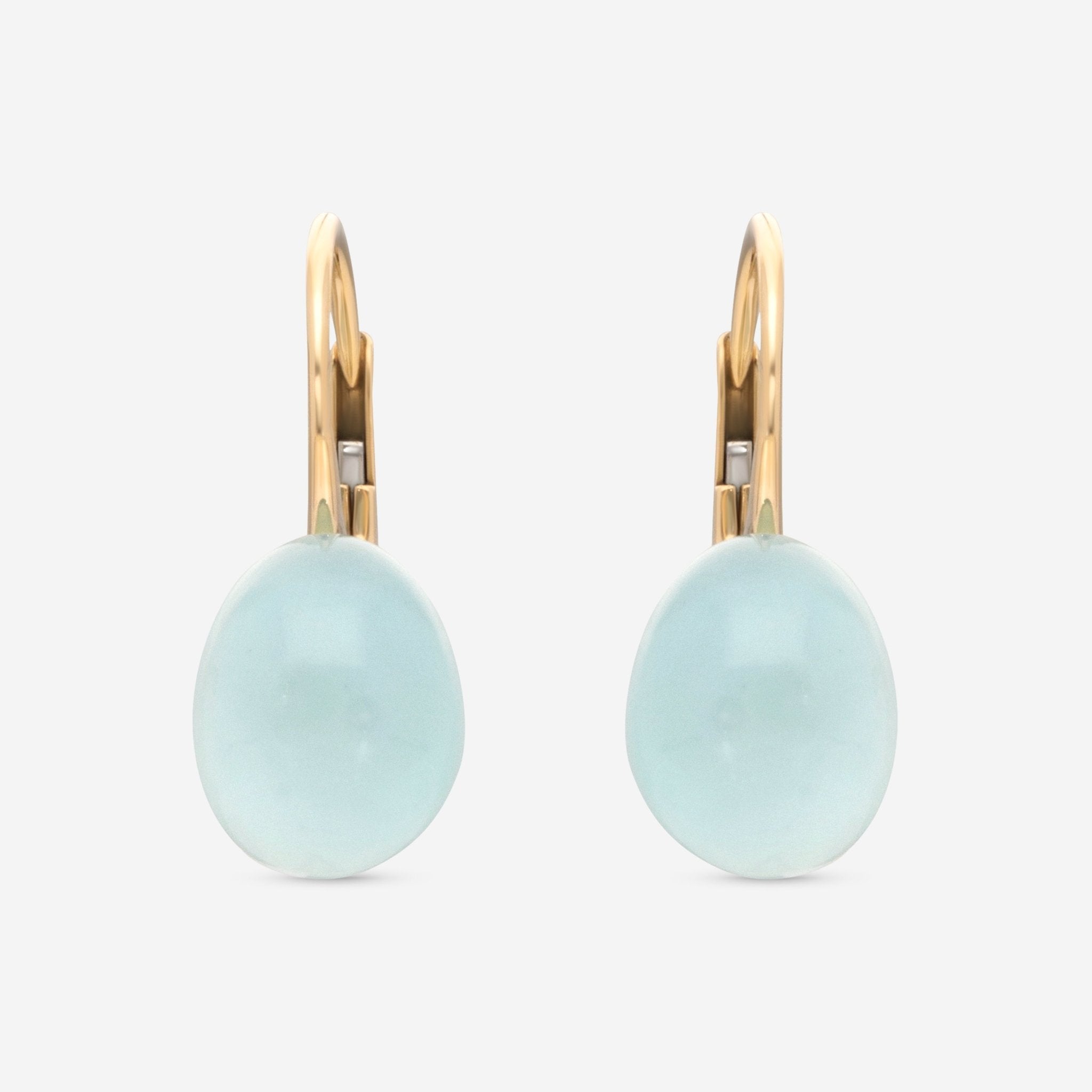 SuperOro Meteore 18K Yellow Gold Blue Topaz & Chalcedony Drop Earrings METEORE/O667 - THE SOLIST - SuperOro