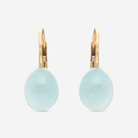 SuperOro Meteore 18K Yellow Gold Blue Topaz & Chalcedony Drop Earrings METEORE/O667 - THE SOLIST - SuperOro