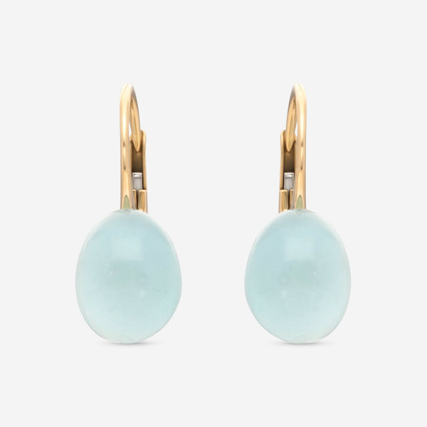 SuperOro Meteore 18K Yellow Gold Blue Topaz & Chalcedony Drop Earrings METEORE/O667 - THE SOLIST - SuperOro